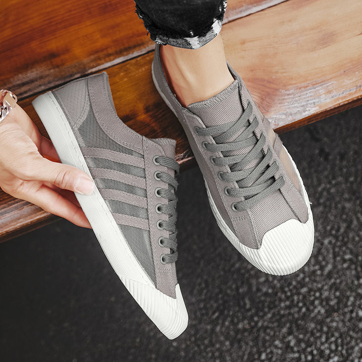 Men's breathable low-top sneakers with transparent mesh inserts Mune Fashion