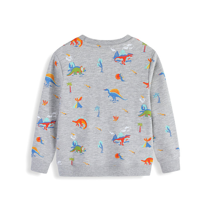 Kids Sweatshirt with Colorful Dinosaur Design Mune Fashion