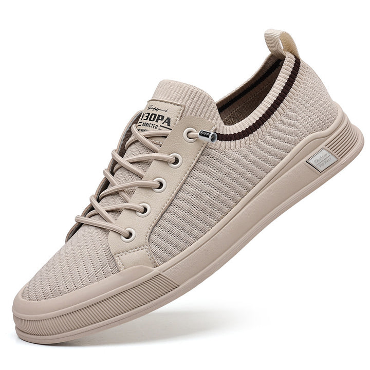 Men's Lightweight Knitted Low-Top Sneaker with Sock-Like Shaft and Cushioned EVA Sole Mune Fashion