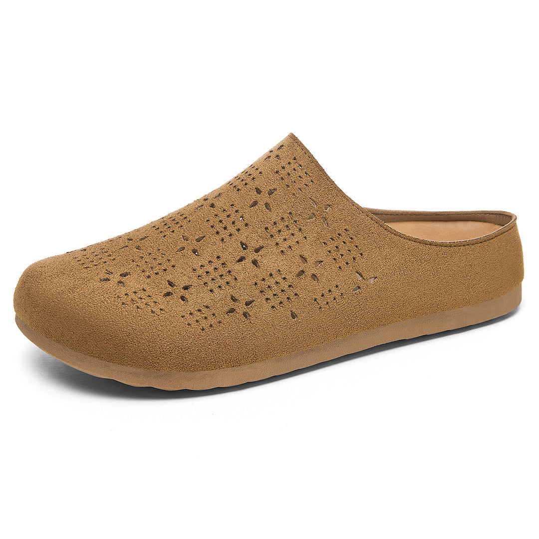 Women nan comfort mule with laser perforation and molded memory footbed Mune Fashion
