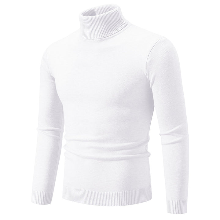 Men's Slim-Fit Turtleneck Sweater made of fine knit with ribbed stand collar and elastic waistband Mune Fashion