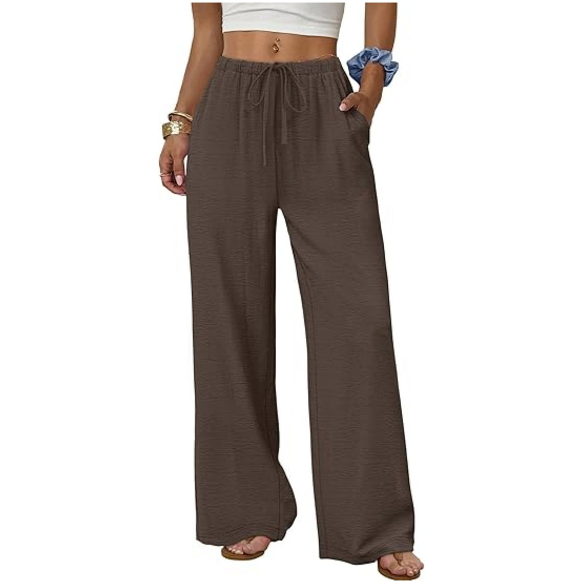 Women's Loose Loungewear Pants with Drawstring Mune Fashion