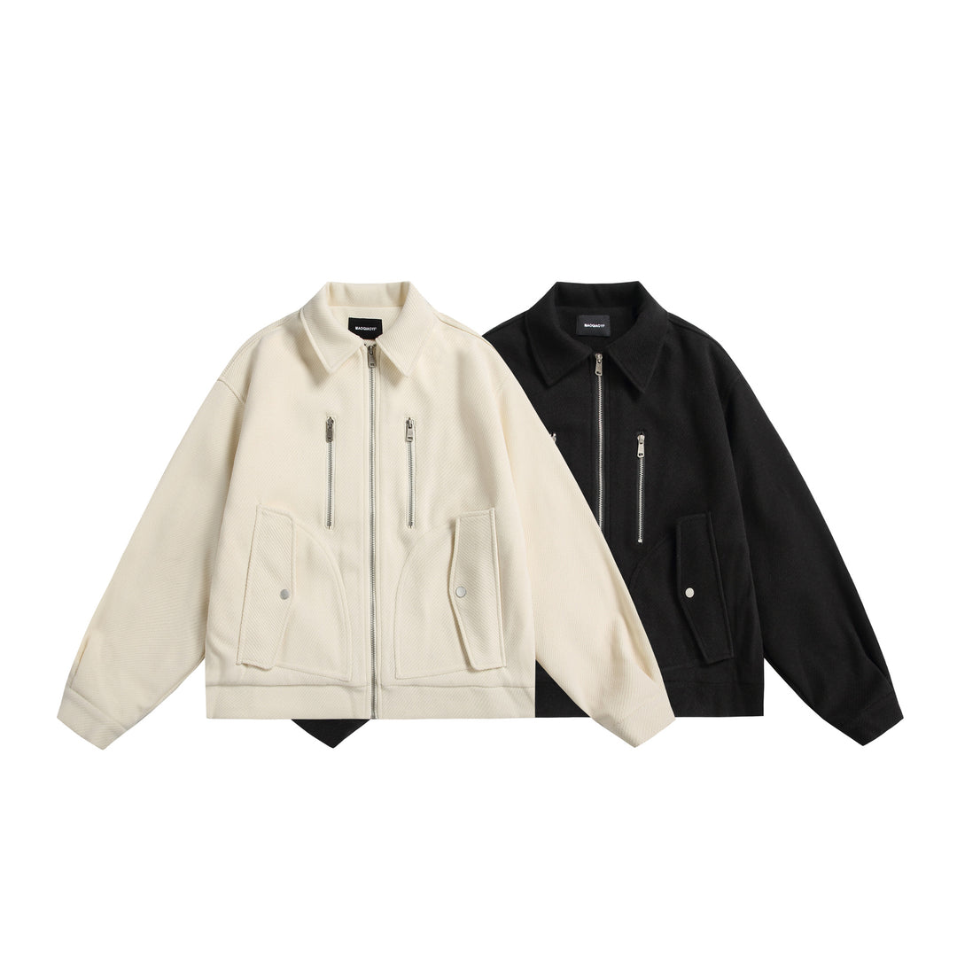 Unisex Boxy Blouson Jacket with technical double zip and oversized silhouette Mune Fashion