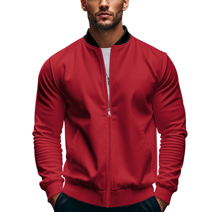 Men's bomber in modern minimal style with stand-up collar, elastic hem and functional seam pockets Mune Fashion