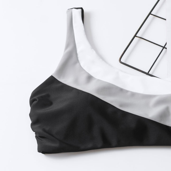 Women's Crop Bikini with Asymmetric Design and High Waist Mune Fashion