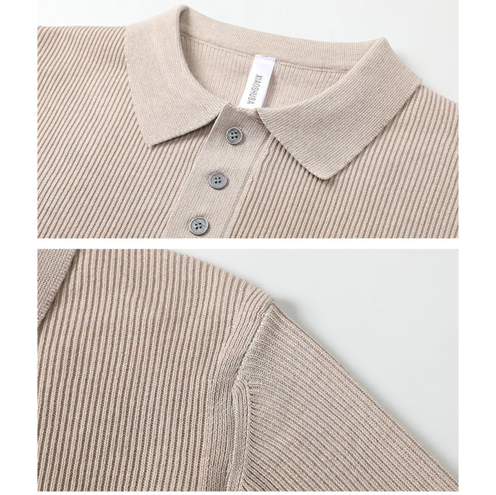 Men's Fashion Knit Top with Button Placket Mune Fashion
