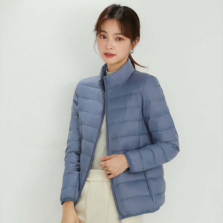 Women's Ultra-light Quilted Hooded Jacket with Ultra-flat Thermal Wadding Mune Fashion