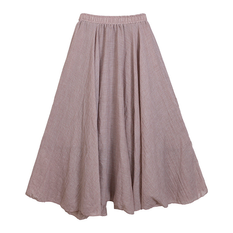 Women's flowing midi maxi skirt with elasticated waistband and elegant circle shape Mune Fashion