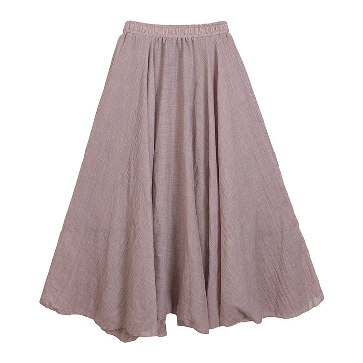 Women's flowing midi maxi skirt with elasticated waistband and elegant circle shape Mune Fashion