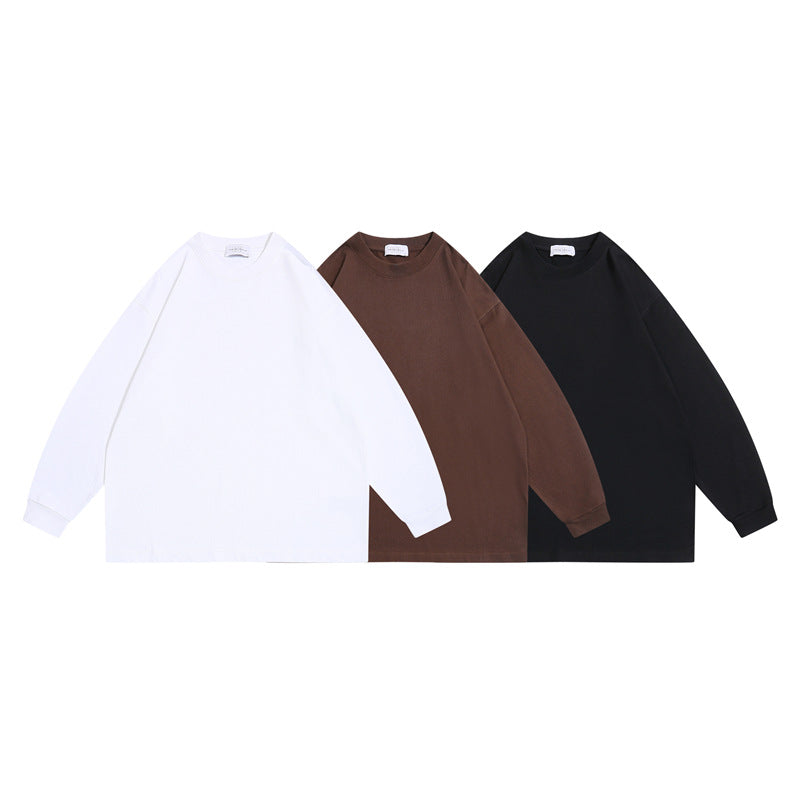 Unisex Oversize-Long Sleeve Shirt made of heavy cotton blend with round neck and ribbed cuffs Mune Fashion