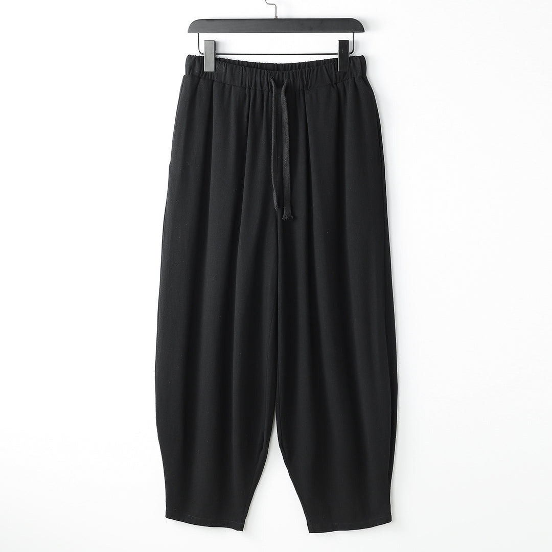 Women's loose-fitting harem pants in jogger style with drawstring and elastic ankle cuffs Mune Fashion