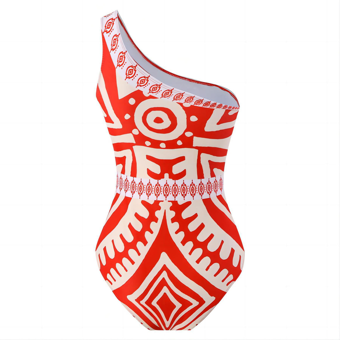Women's one-piece swimsuit with asymmetrical cut and elegant palazzo pants Mune Fashion