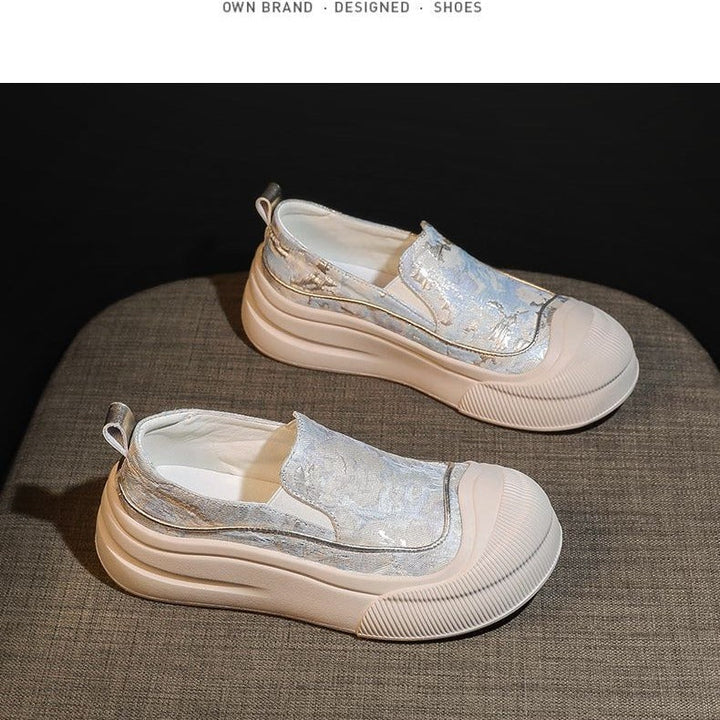 Ladies Slip-On Sneakers with elastic upper material and cushioned sole Mune Fashion