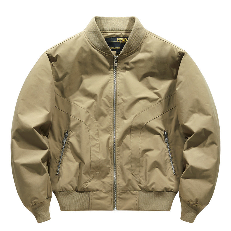 Men's Technical Bomber Jacket with Windproof Shell, Ribbed Cuffs and Zipper Pockets Mune Fashion