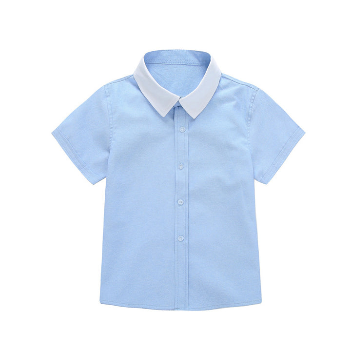 Boys Elegant Short Sleeve Shirt with Bow Tie Mune Fashion