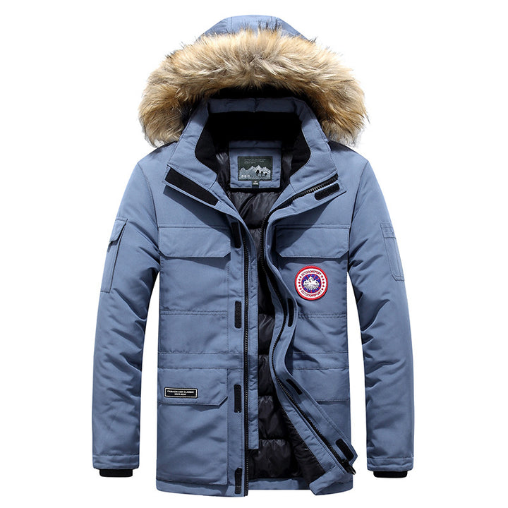 Men's expedition parka with detachable hood and faux fur trim Mune Fashion