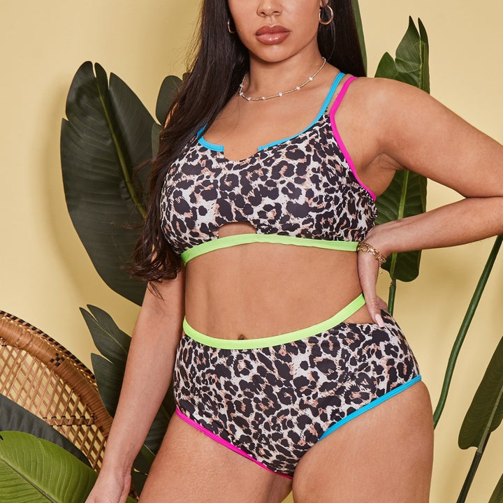 Women High-Quality Bikini with Trendy Leopard Pattern Mune Fashion