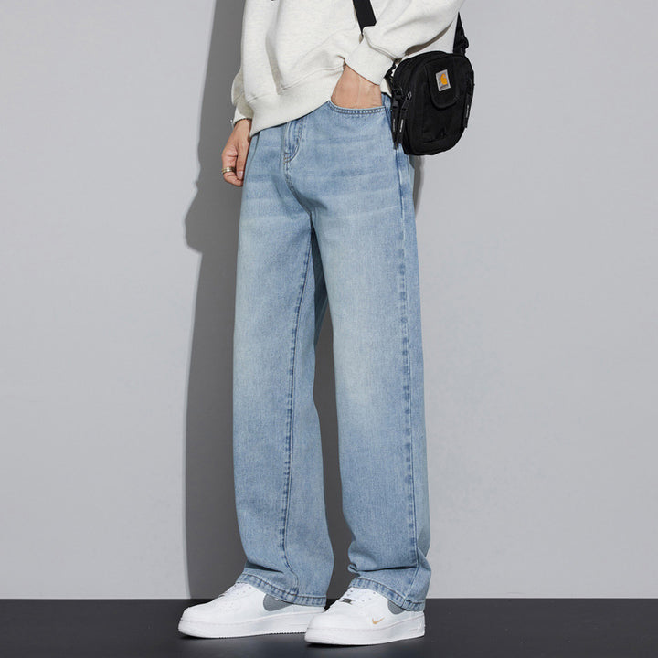 Men's Loose Denim Jeans in Vintage Look with Low Rise and Casual Fit Mune Fashion