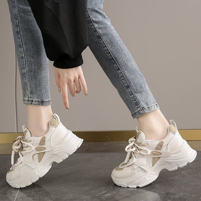 Women Chunky Sneakers with breathable mesh inserts and comfortable cushioning Mune Fashion