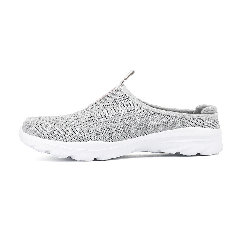 Ladies knitted mule sneakers with open heel collar, elastic entry and padded sole Mune Fashion