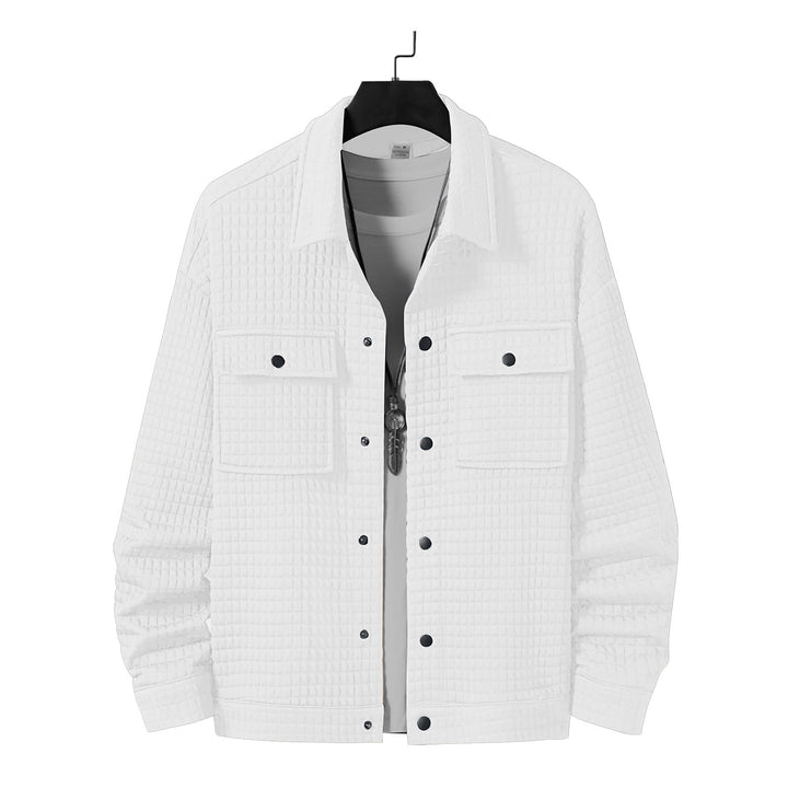 Men's quilted overshirt jacket with square quilted structure and patch chest pockets Mune Fashion
