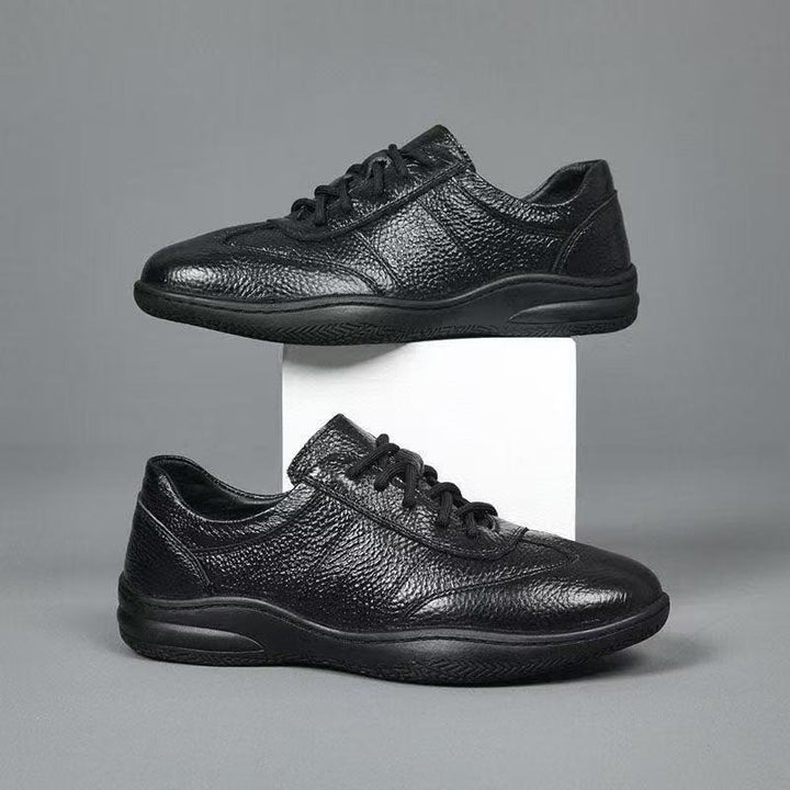 Men's comfortable orthopedic-inspired everyday shoes made of textured leather with padded comfort insole Mune Fashion