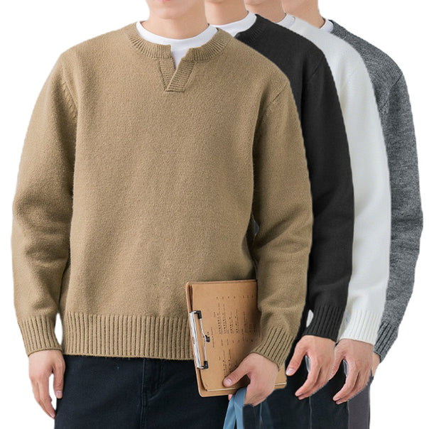 Men's Cozy Round Neck Sweater Mune Fashion
