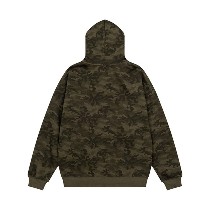 Women's hoodie with rhinestone front print, relaxed fit and side pockets Mune Fashion