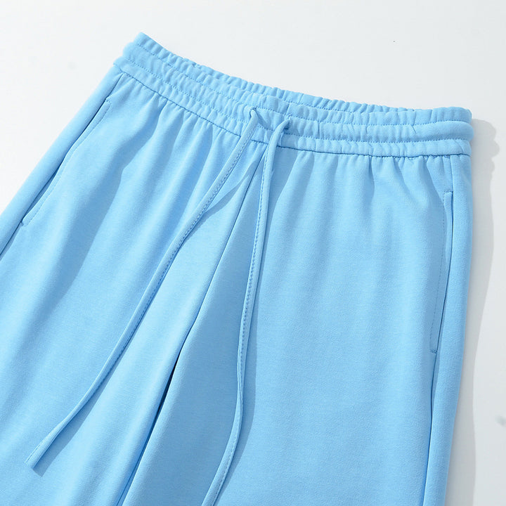 Women's Wide Lounge Pants with High Elastic Waistband and Drawstring Mune Fashion