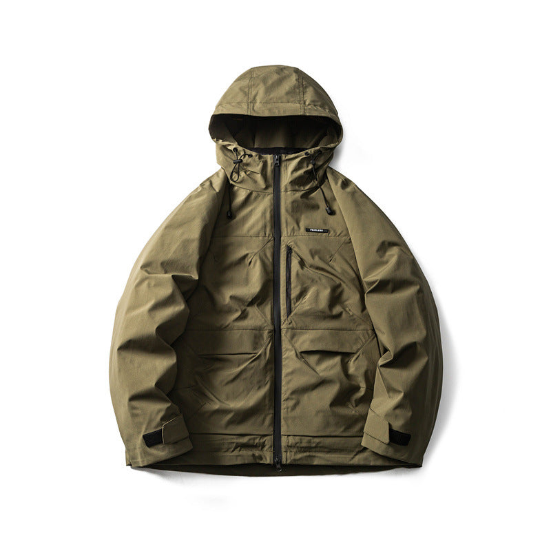 Men's Functional Outdoor Softshell Jacket with Hood and Multiple Pockets Mune Fashion