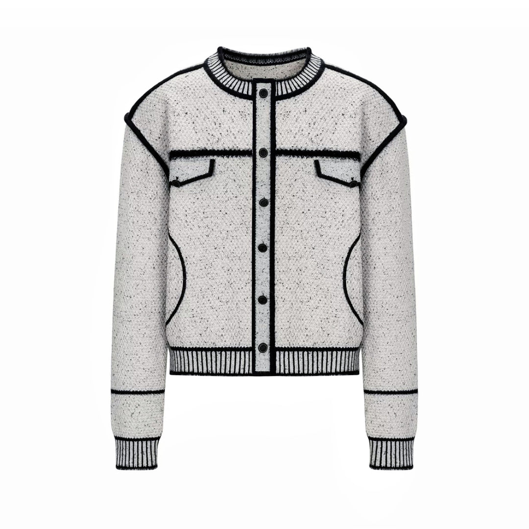 Men's Fashion Cardigan with Contrast Stitching Mune Fashion