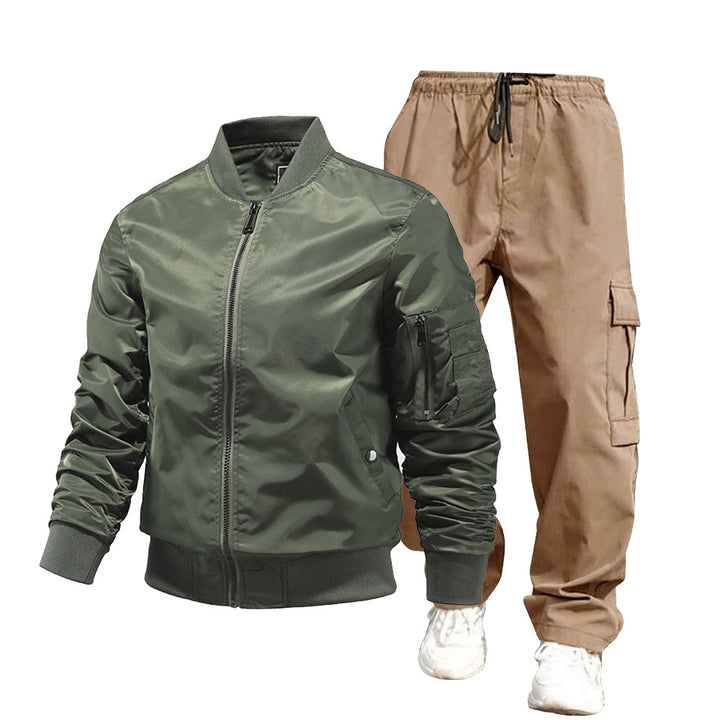 Men's Urban Bomber Jacket and Cargo Pants Set Mune Fashion