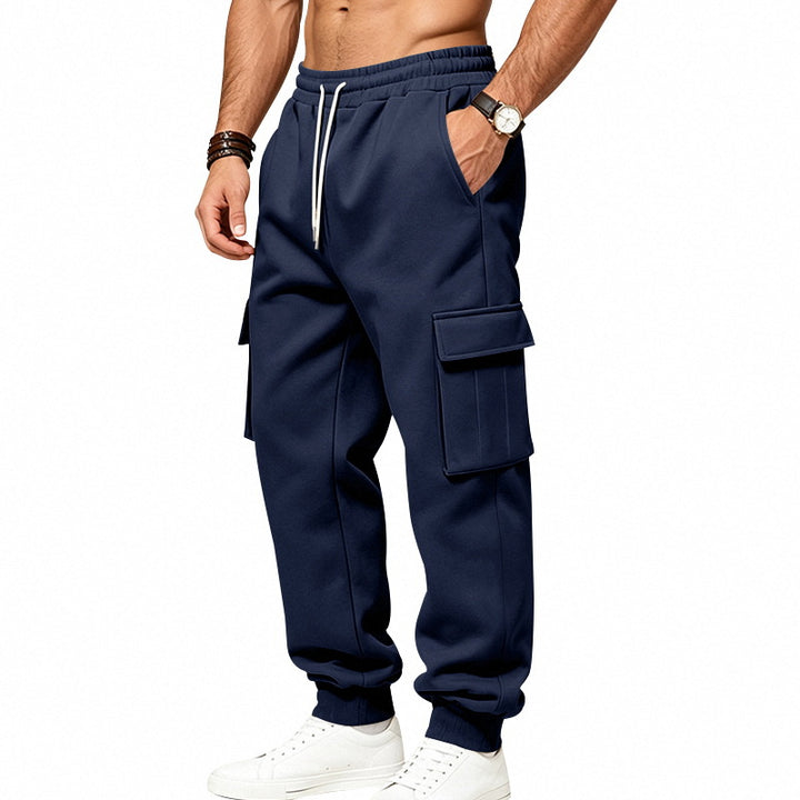 Men's loose-fitting cargo joggers with elastic waistband and large flap pockets Mune Fashion