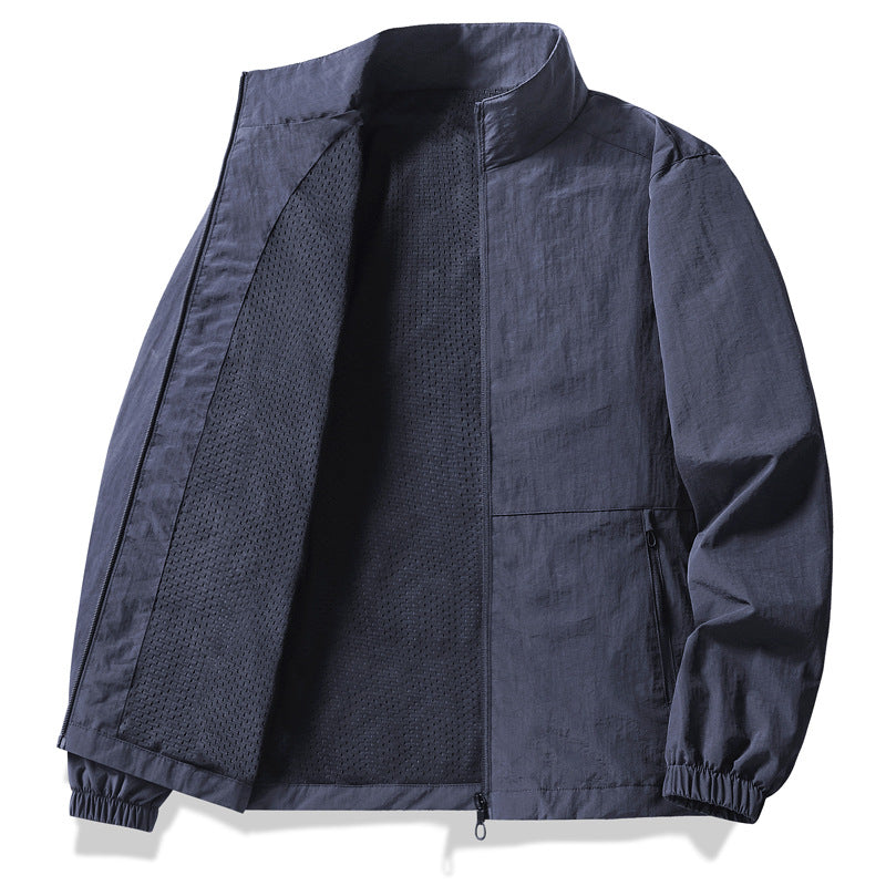 Men's Lightweight Transitional Jacket with High Collar Mune Fashion 1788241453