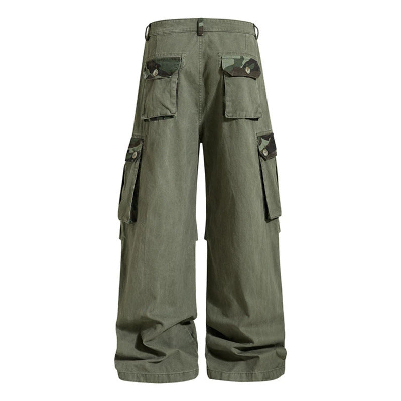 Women's wide cargo pants in utility style with a high waist and generous flap pockets Mune Fashion
