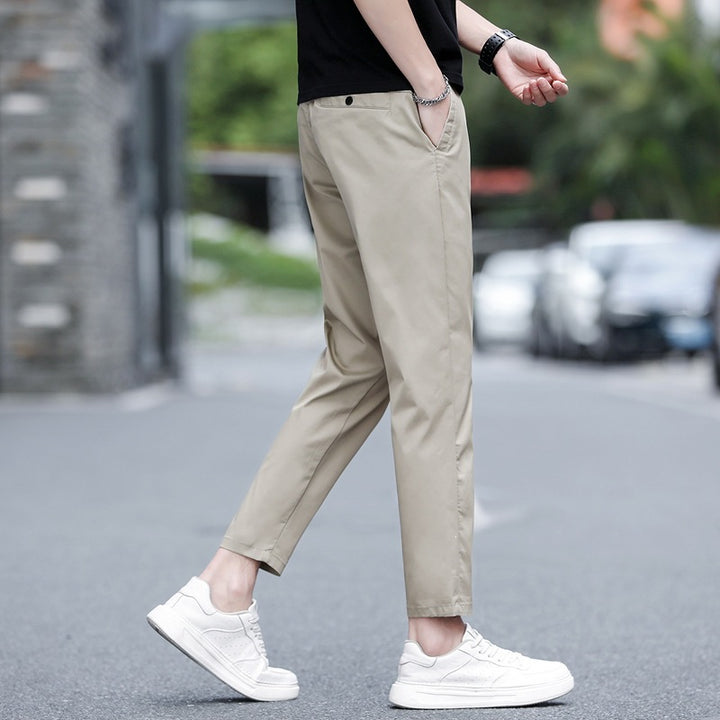 Men's Fashion Chino Pants with Elastic Waistband Mune Fashion