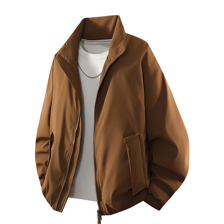 Men's sporty transitional jacket with high collar and practical zip pockets Mune Fashion