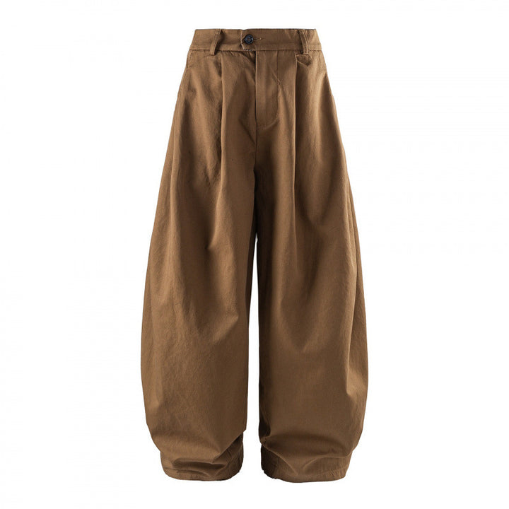 Women's Wide High-Waist Pleated Balloon Pants Mune Fashion