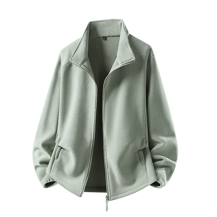 Women's fleece jacket with stand-up collar, full-length zipper, and thermal insulation Mune Fashion