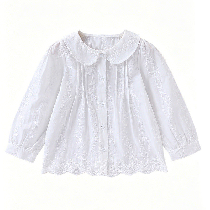 Girls elegant blouse with floral embellishments Mune Fashion