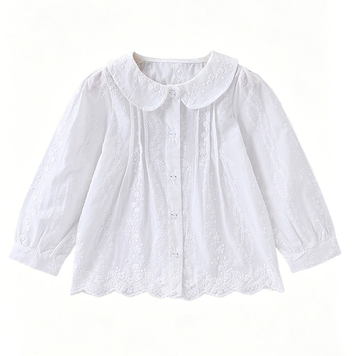 Girls elegant blouse with floral embellishments Mune Fashion