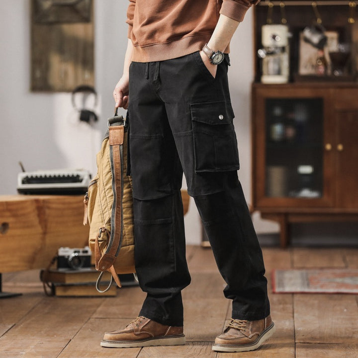 Men's cargo pants with reinforced knee areas and multi pockets Mune Fashion