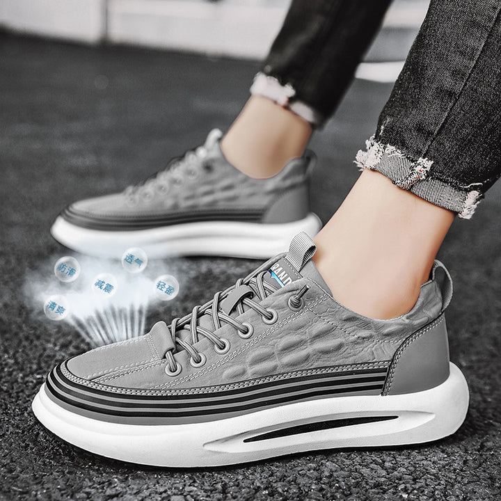 Men's Urban Chunky Sneaker with Striped Midsole and Padded Heel Cap Mune Fashion