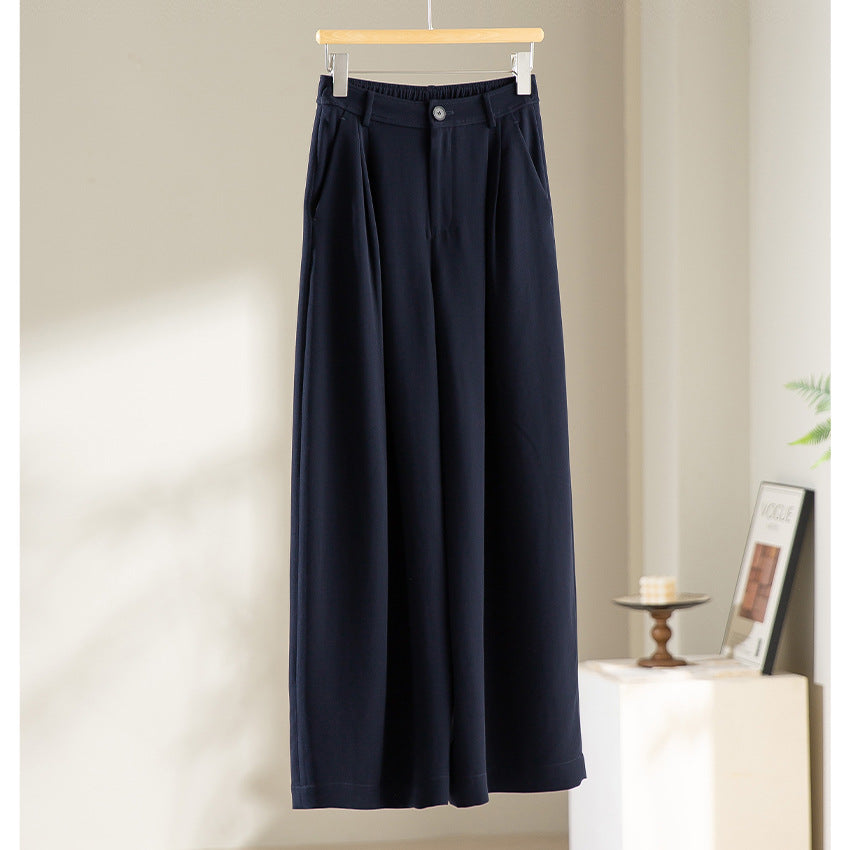 Women’s palazzo pants with high waist, crease and elastic waistband Mune Fashion