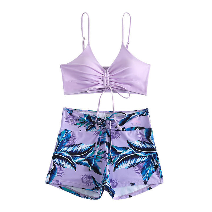 Women's sporty bikini set with floral pattern and adjustable straps Mune Fashion