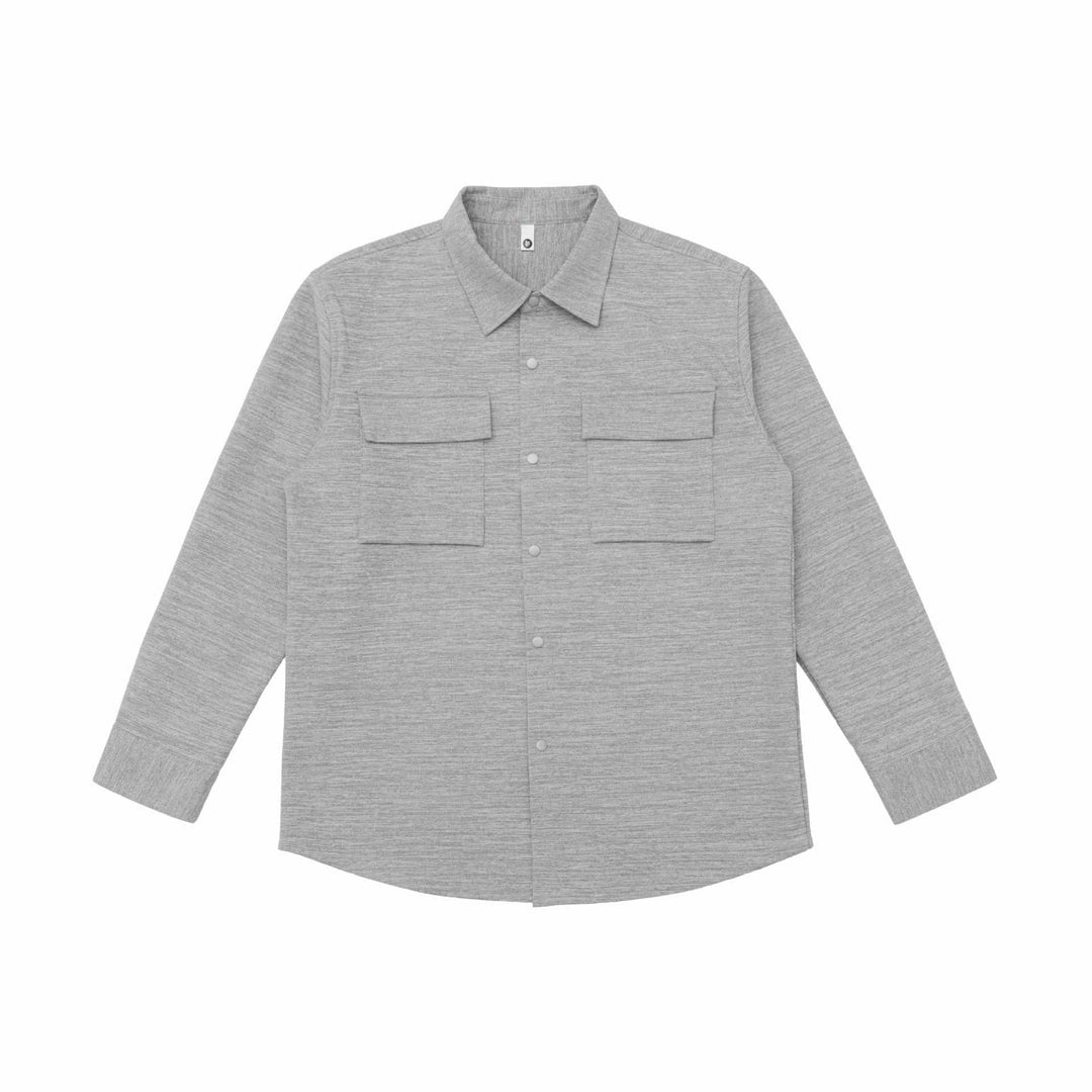 Women's overshirt jacket with flap pockets and concealed press stud placket Mune Fashion
