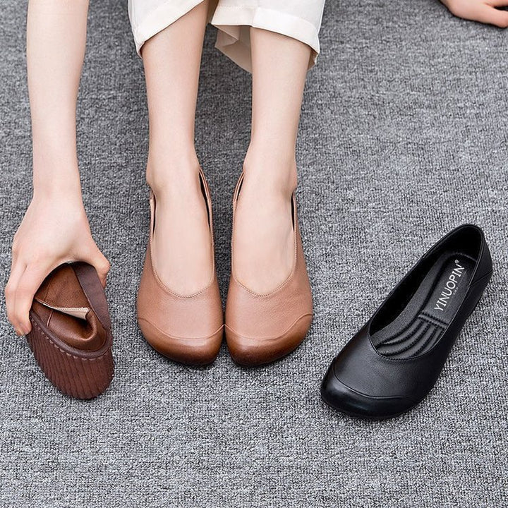 Women’s elegant slipper ballerina with ergonomic comfort footbed and subtle decorative seam Mune Fashion