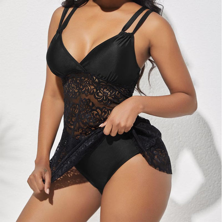Women's swimsuit with elegant lace look and adjustable straps Mune Fashion