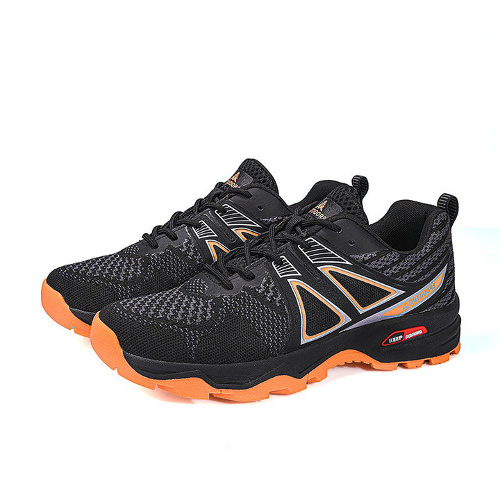 Men's nano rugged trekking sneakers with aggressive profile design and breathable knit upper Mune Fashion
