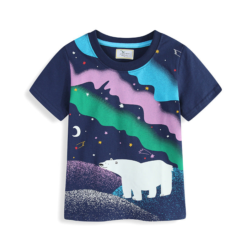 Boys T-Shirt with glowing bear motif Mune Fashion